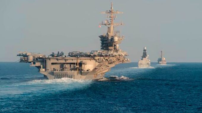 Un dron iraní derribado cerca de un portaaviones en el Mar Arábigo, dice el ejército estadounidense
