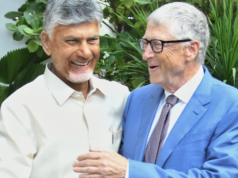 Bill Gates visita el Centro de la Sociedad de Gobernanza en Tiempo Real en la Secretaría de Andhra