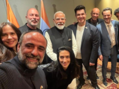 El primer ministro Narendra Modi comparte una divertida selfie con el equipo de Fauda durante su visita a Israel