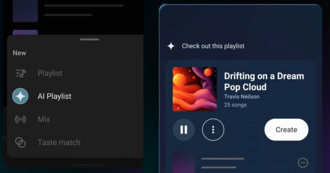 YouTube Music agrega ‘Lista de reproducción AI’ con mensajes de texto