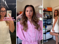 Chloe Barry-Hang preparándose para un día trabajando en finanzas