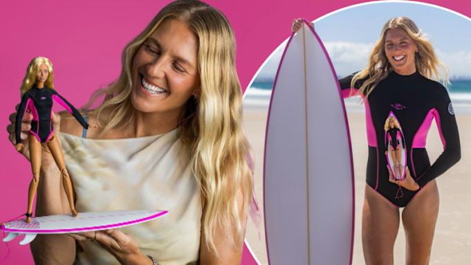 La surfista australiana Stephanie Gilmore inmortalizada en forma de Barbie