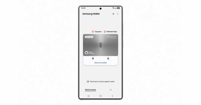 La llave de inicio digital de Samsung funciona con cerraduras inteligentes UWB y NFC