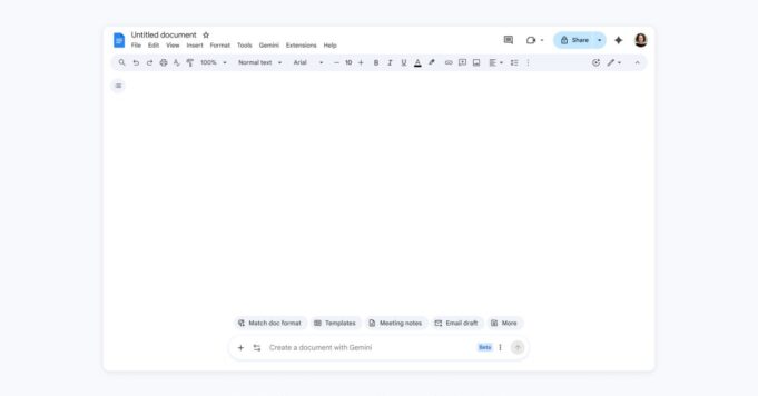 Las actualizaciones de Google Docs ahora te permiten coeditar con Gemini