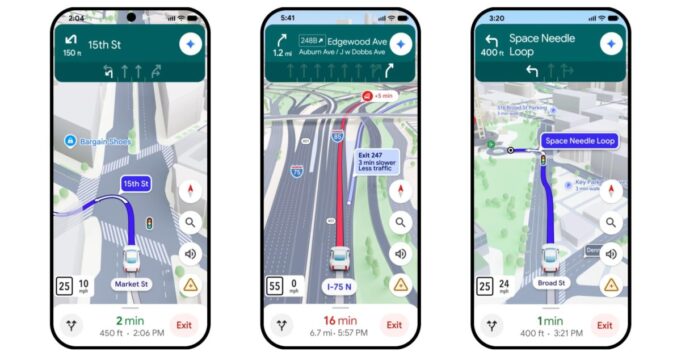 La ‘navegación inmersiva’ es la mayor actualización de conducción de Google Maps