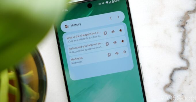 Google Translate lanza nuevos widgets de pantalla de inicio en Android