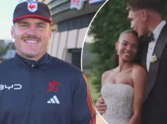 La estrella de los Roosters, Angus Crichton, y su esposa Chloe esperan su primer hijo