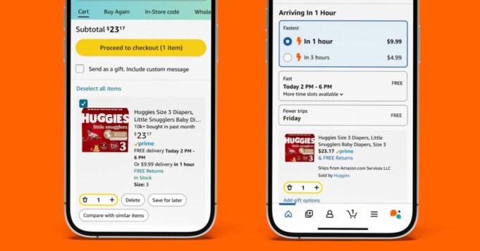 Amazon agrega tiempos de entrega de 1 hora y 3 horas: cómo encontrarlo