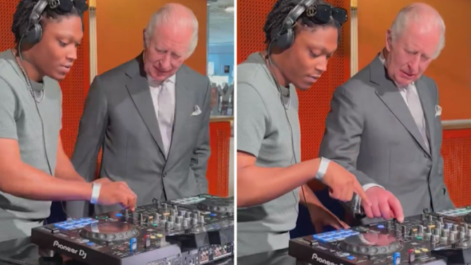 El rey Carlos prueba suerte como DJ