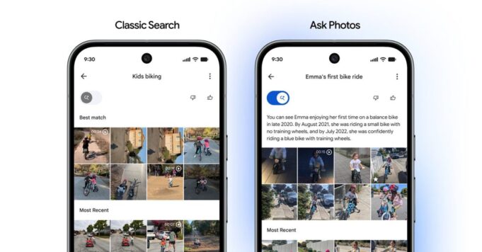 Google Photos agrega alternancia para cambiar entre IA y búsqueda clásica