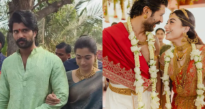 Boda Vijay-Rashmika: la pareja recibe una bienvenida tradicional en el pueblo de este último