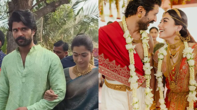 Boda Vijay-Rashmika: la pareja recibe una bienvenida tradicional en el pueblo de este último