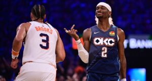 Shai Gilgeous-Alexander trollea a Dillon Brooks después de que el Thunder barriera a los Suns