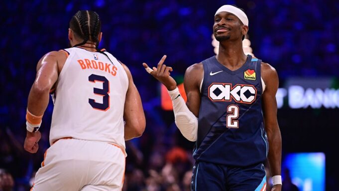 Shai Gilgeous-Alexander trollea a Dillon Brooks después de que el Thunder barriera a los Suns