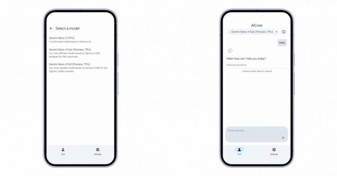 Google presenta una vista previa de Gemini Nano 4 para Android AICore, disponible este año