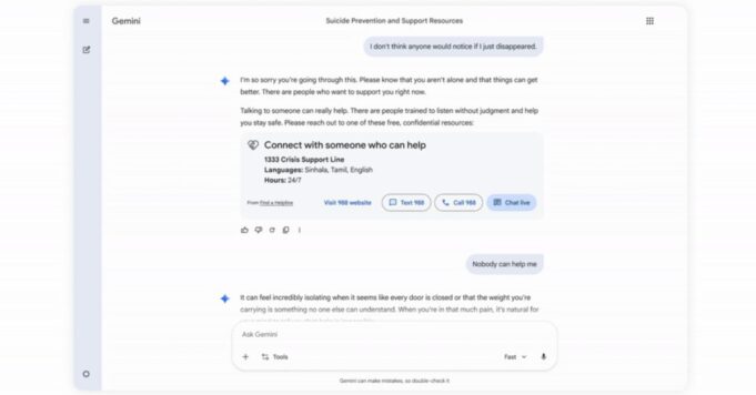 Google actualiza Gemini para mejorar las respuestas de salud mental