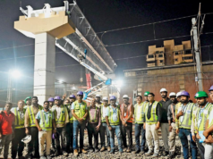 La Línea 6 del Metro supera un obstáculo clave con un tramo de 42 m sobre las vías WR