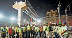 La Línea 6 del Metro supera un obstáculo clave con un tramo de 42 m sobre las vías WR