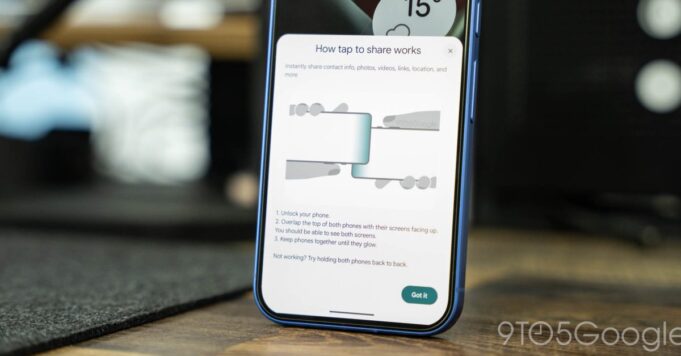 Android ‘Tap to Share’ enviará contactos y archivos: aquí hay una vista previa