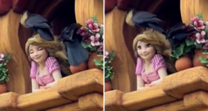 El animatrónico de Rapunzel en Disneyland fue atacado por pájaros