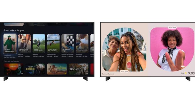 Google TV agrega YouTube Shorts y un nuevo protector de pantalla de Fotos