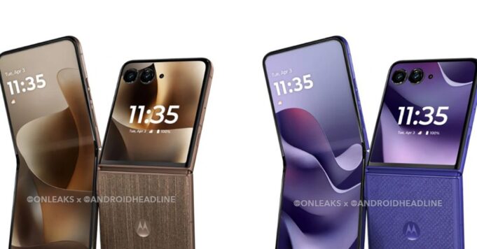 El nuevo Motorola Razr Ultra se filtra en colores veteado de madera y azul violeta