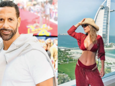 Rio Ferdinand y su esposa Kate disfrutan de sus vacaciones de trabajo en Dubái y organizan un evento de fitness