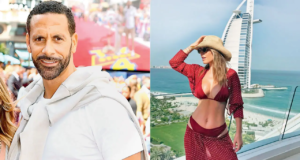 Rio Ferdinand y su esposa Kate disfrutan de sus vacaciones de trabajo en Dubái y organizan un evento de fitness