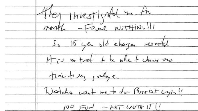 Publican posible nota de suicidio de Epstein