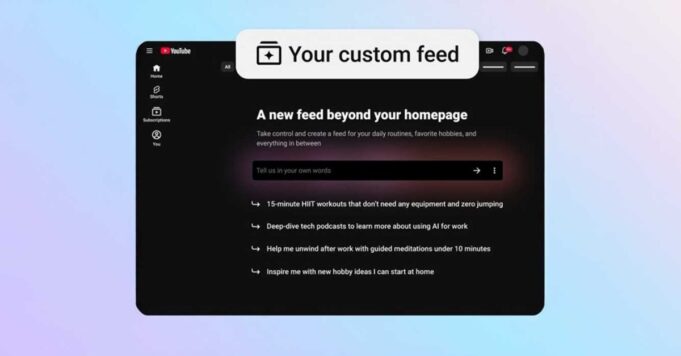 YouTube agrega un ‘feed personalizado’ a la página de inicio para todos sus nichos