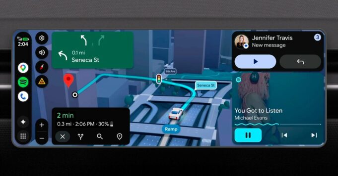 El rediseño de Android Auto ocupa toda la pantalla y agrega widgets