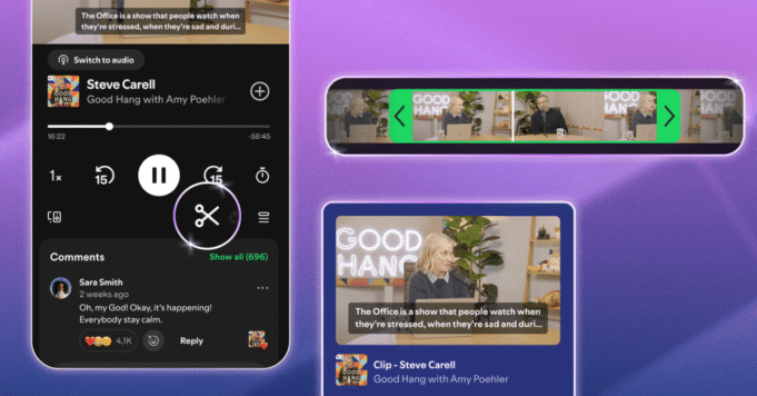 Los clips de podcast de Spotify te permiten compartir segmentos como un enlace