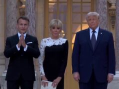 Macron da la bienvenida a Trump en Versalles antes de la cena en el Palacio