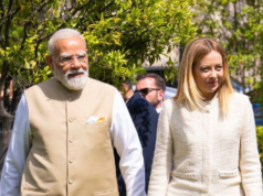 La primera ministra italiana, Giorgia Meloni, felicita a Narendra Modi por su mandato récord