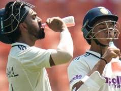 India con 96/1 en el almuerzo; Rahul invicto a sus 37 años