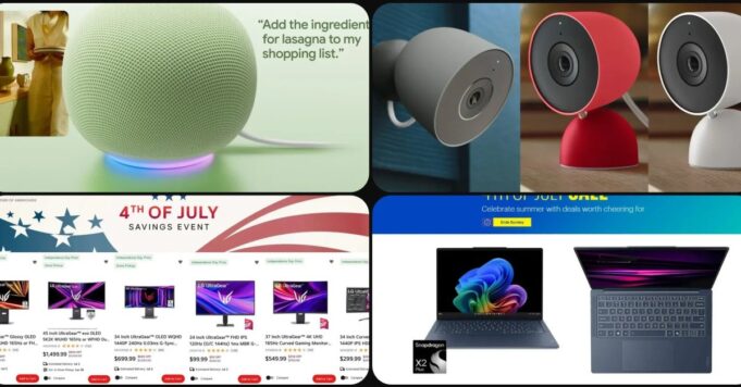 Google Home Speaker, Nest Cam, monitores LG y más