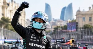 George Russell gana el Gran Premio de Azerbaiyán tras contener a Verstappen en un final de infarto