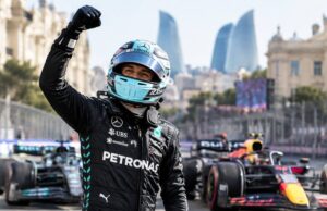 George Russell gana el Gran Premio de Azerbaiyán tras contener a Verstappen en un final de infarto