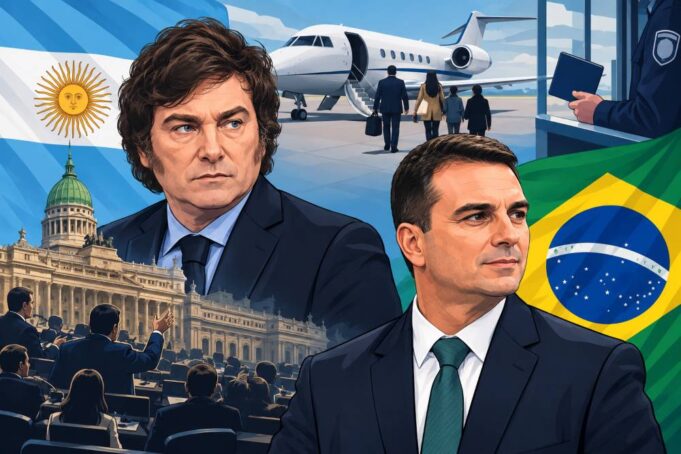 La oposición exige explicaciones a Milei por la salida de Flávio Bolsonaro de Brasil a través de Argentina